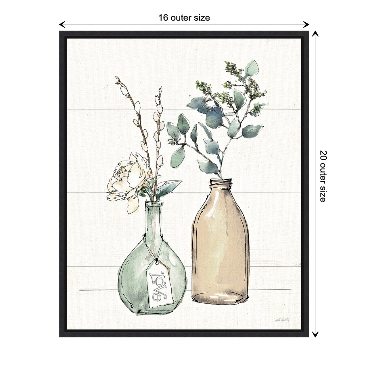 Modern Farmhouse III by Anne Tavoletti Canvas Wall Art Print Framed